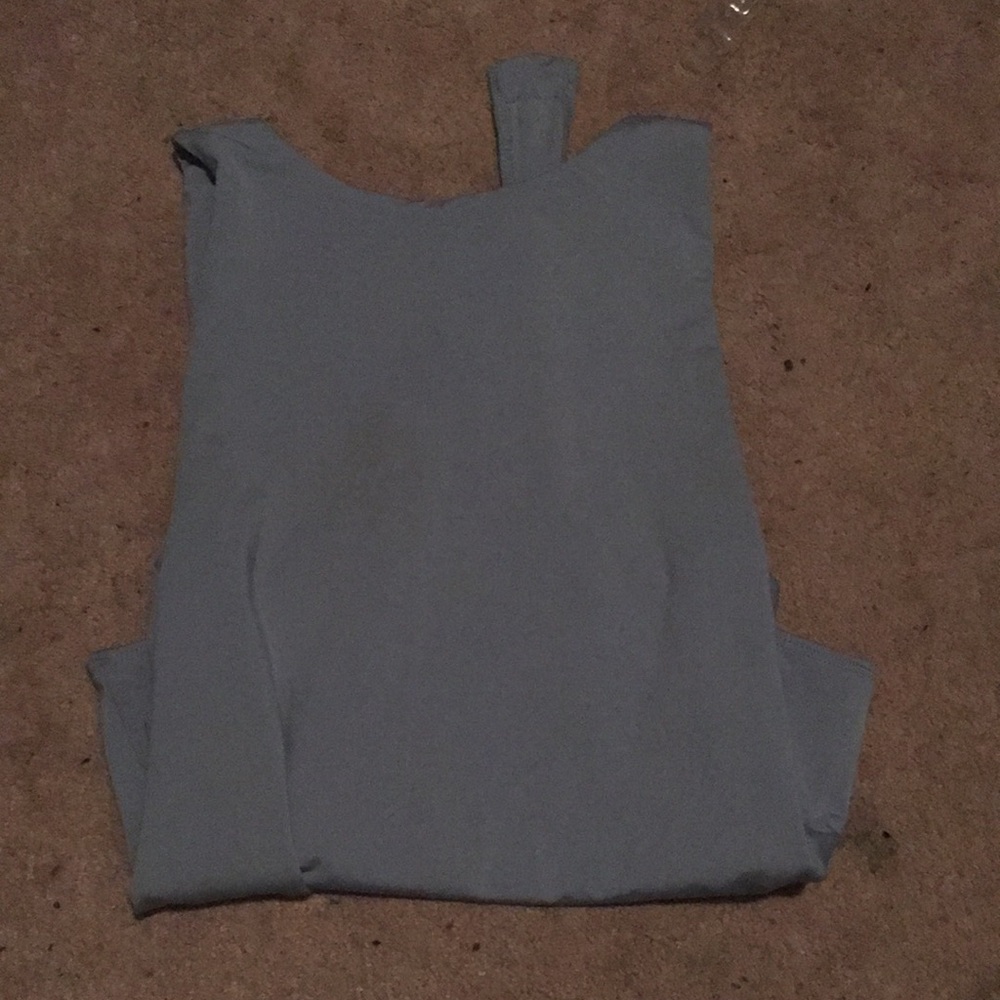 Blue body suit